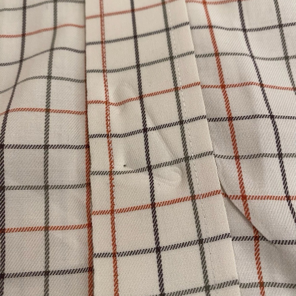 Ll Bean Wrinkle Resistant Men's XL Windowpane Check Button Down Shirt Beige - Picture 7 of 7
